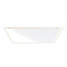 Kattoliesituuletin valkoisella lasilla|lineaarinen LED-valaistus|Swedluxury DREAM|Design Line