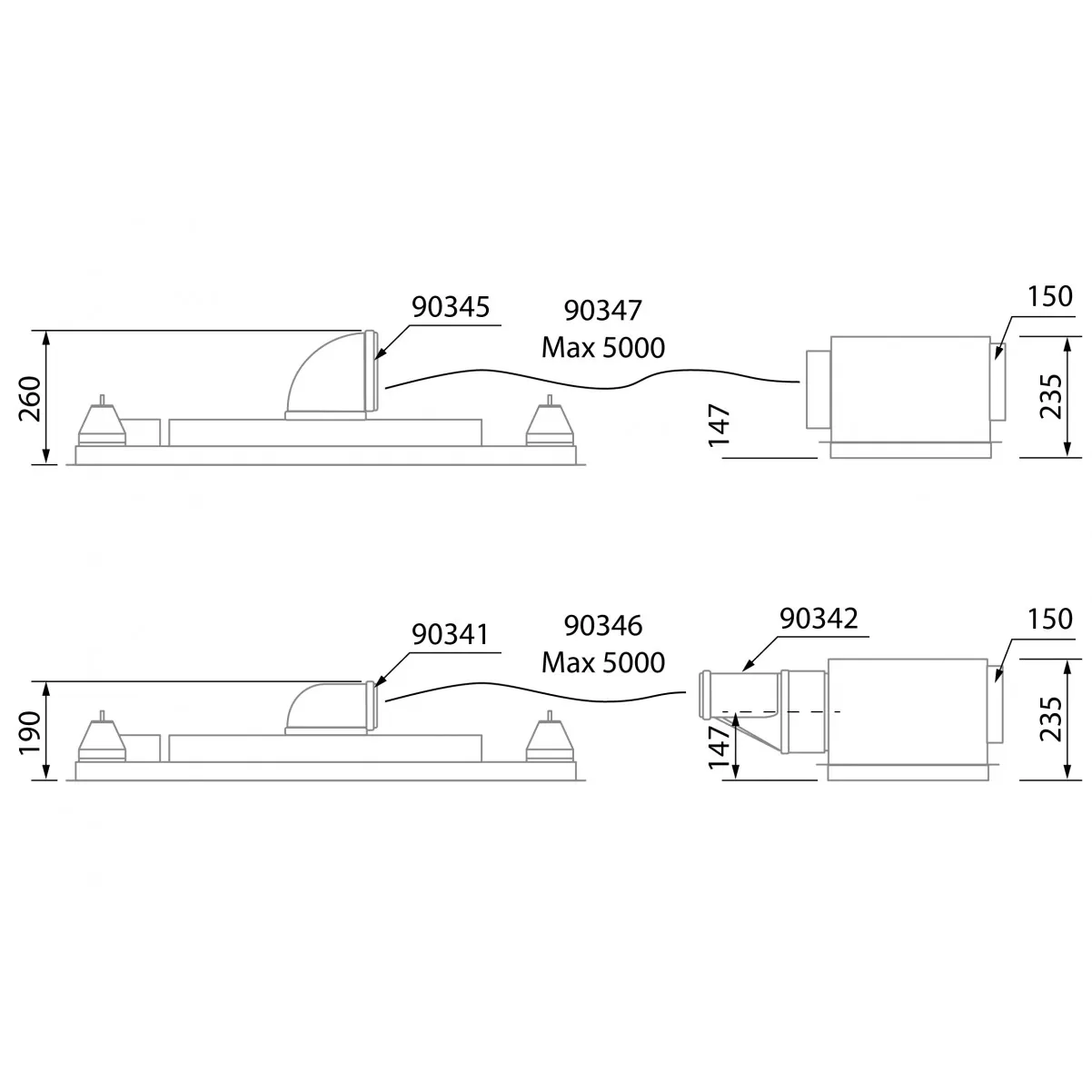 Kattoliesituuletin ruostumaton teräs|Swedluxury KAPPA κ|Premium Line