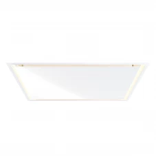 Kattoliesituuletin valkoisella lasilla|lineaarinen LED-valaistus|Swedluxury DREAM|Design Line