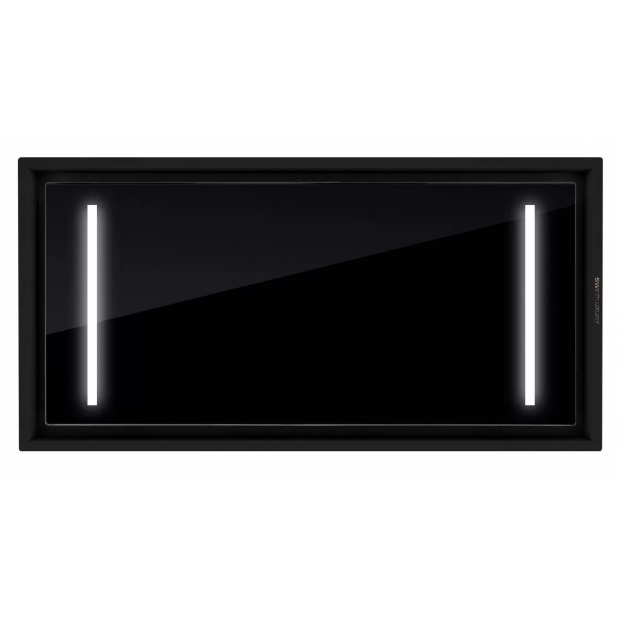 Kattoliesituuletin musta - mustalla lasilla|Swedluxury ALFA α|Premium Line