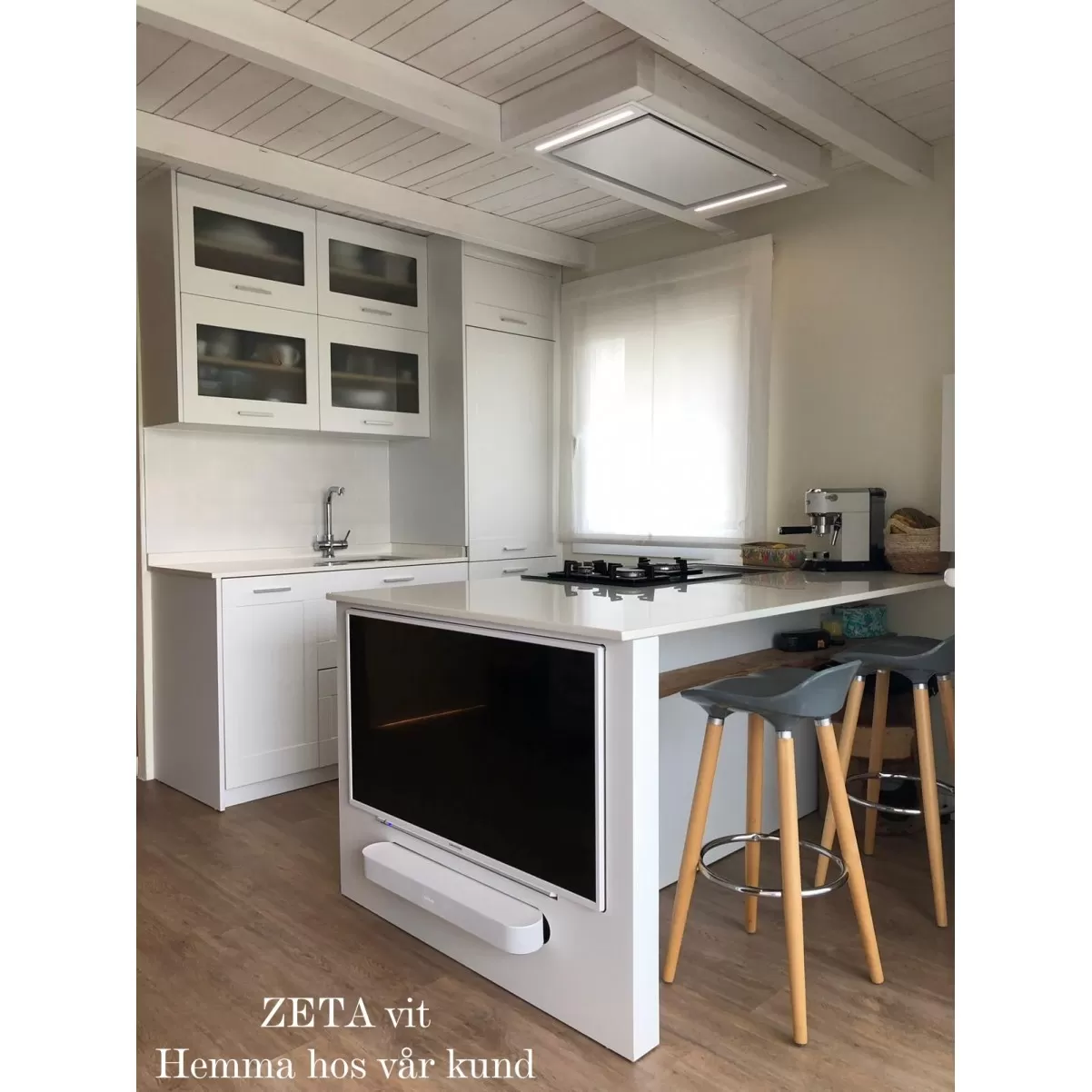 Kattoliesituuletin valkoinen 100cm/130cm|Swedluxury ZETA ζ|Premium Line