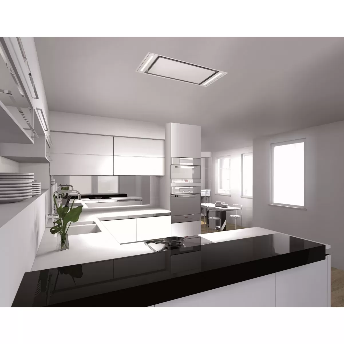 Kattoliesituuletin ruostumaton teräs 100cm/130cm|Swedluxury ZETA ζ |Premium Line