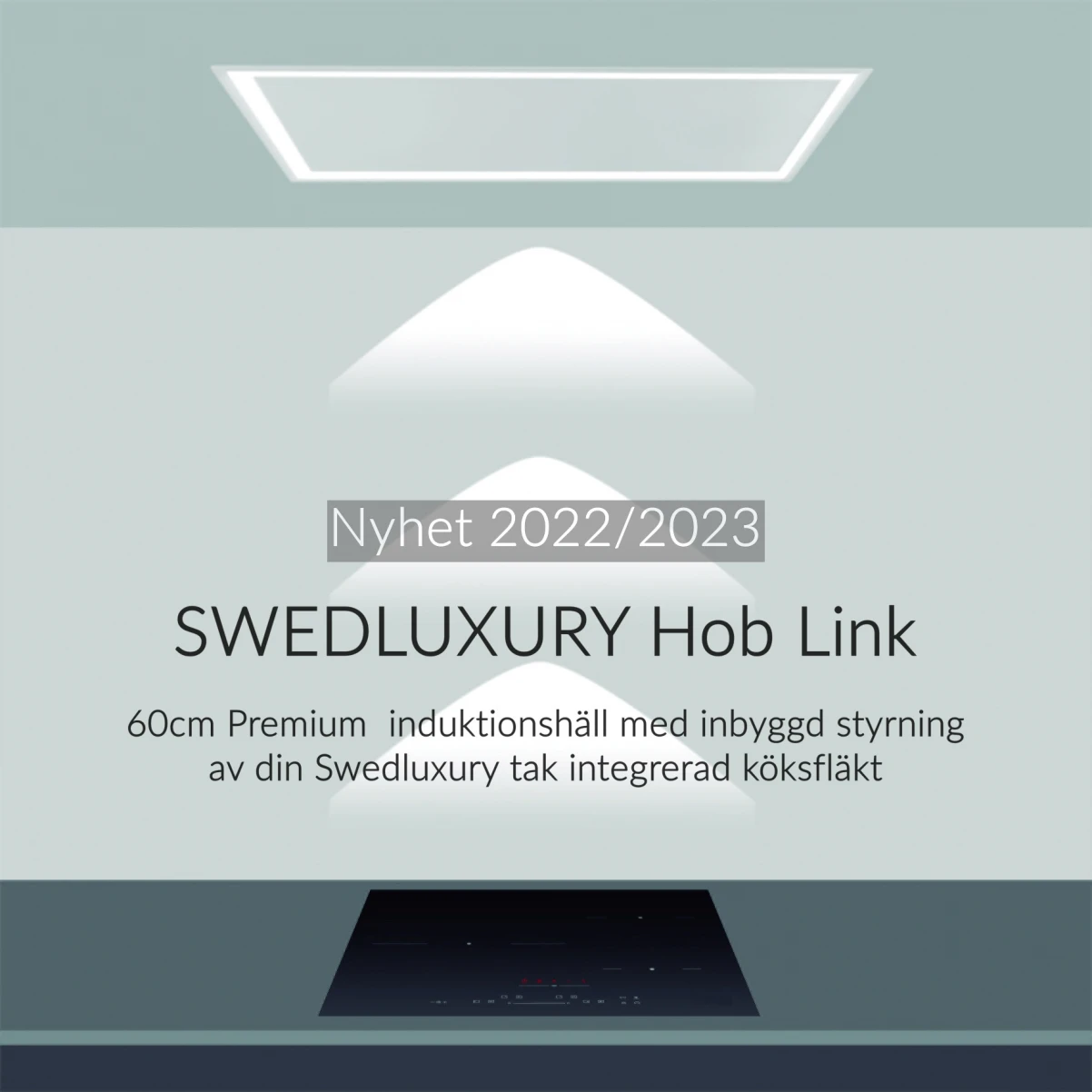 Kattoliesituuletin valkoinen lineaarinen LED-valaistus|Swedluxury Pure|Premium Line