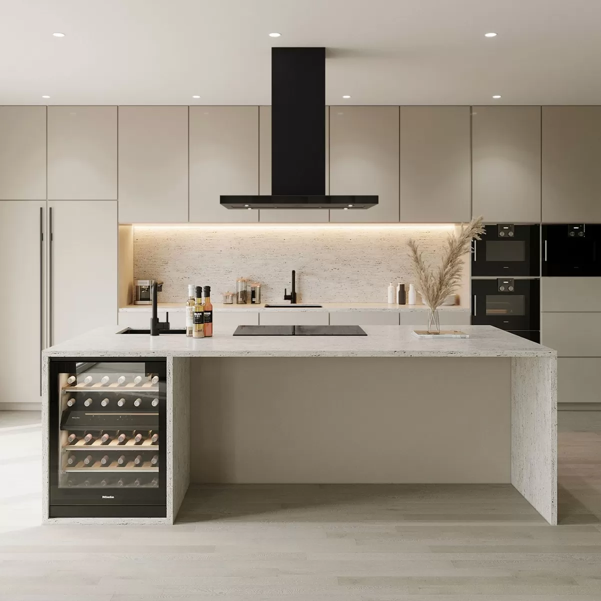 Saarekeliesituuletin mustalla 90 cm| Swedluxury VERDE |Premium Line